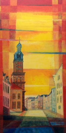 Kleurrijk stadsbeeld van Erika Visser